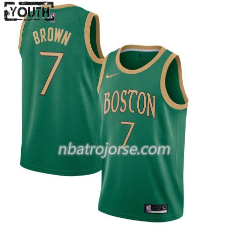 Barn Boston Celtics Tröja Jaylen Brown 7 2019-20 Nike City Edition Swingman